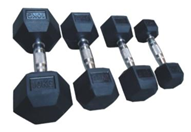 Dumbbells Rubber (105 kg)