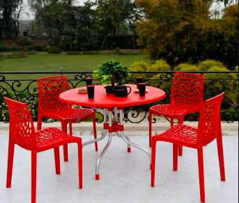 Mono Web Cafeteria Chair with Olive Table.